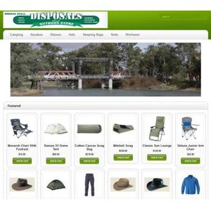 New website designed for a camping store.