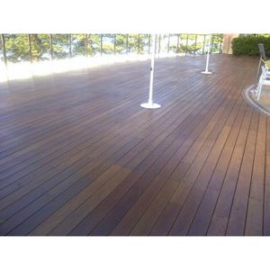 Clear water based wooden deck coating with anti slip additive to Crown Plaza Terrigal.