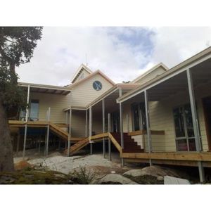 a well designed split level house exceeding 600m2 of floor space, jarrah decking and floor boards. 