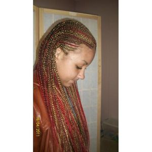 multi coloured braids stand out..