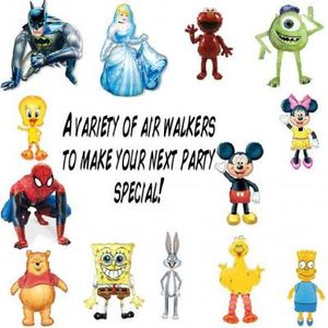 Air walkers will put a huge smile on every child's face. We have a variety of balloon air walkers in stock at "GREAT" prices.