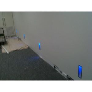 Led wall lights as a feature in an office!