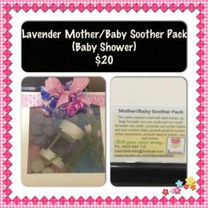 Lavender soy wax melts and a child-safe burner (burners should always be kept out of children's reach) - $20. Great baby shower gift!