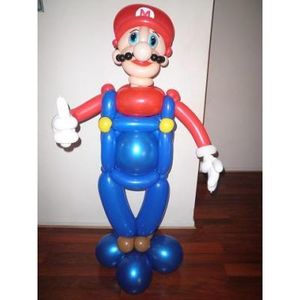 Large Mario balloon sculpture great party decoration or surprise for the Mario enthusiast.