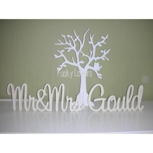 Free standing Wedding names for the bridal table what a lovely idea available in lots of colours, 4 fonts to choose