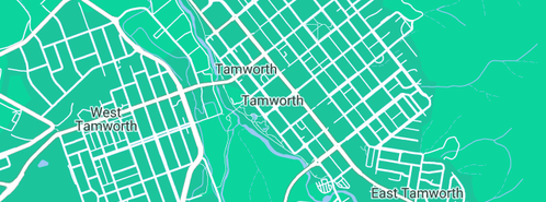 Map showing the location of Shipping Container Roof in Tamworth, NSW 2340