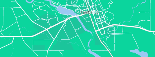 Map showing the location of Greening Australia (WA) in Tambellup, WA 6320