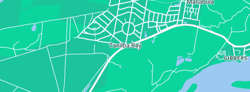 Map showing the location of Mary Poppins Professional Services in Tanilba Bay, NSW 2319