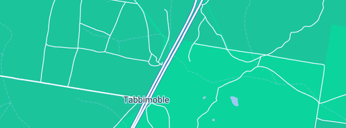 Map showing the location of Bundjalung Rest Area in Tabbimoble, NSW 2472