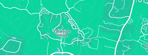 Map showing the location of Tallwoods Country Club in Tallwoods Village, NSW 2430