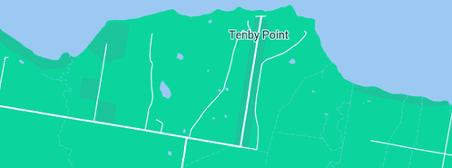 Map showing the location of El Tenbypointo Botanic Gardens in Tenby Point, VIC 3984