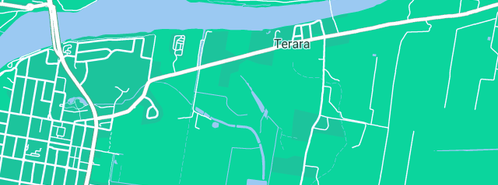 Map showing the location of Terara Vegetable Gardens in Terara, NSW 2540