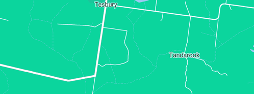 Map showing the location of Lake Purrumbete Cottages in Tesbury, VIC 3260