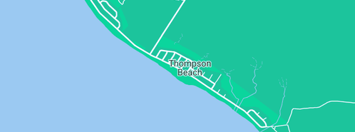 Map showing the location of Thompson Beach South Public Toilet in Thompson Beach, SA 5501