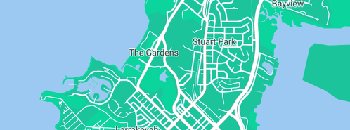 Map showing the location of Environmental Careers in The Gardens, NT 820
