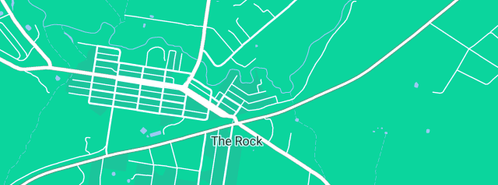Map showing the location of The Rock Town Hall and Museum in The Rock, NSW 2655