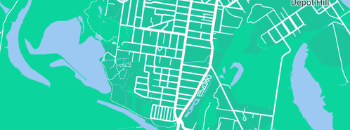 Map showing the location of Rockhampton Girls Grammar School in The Range, QLD 4700