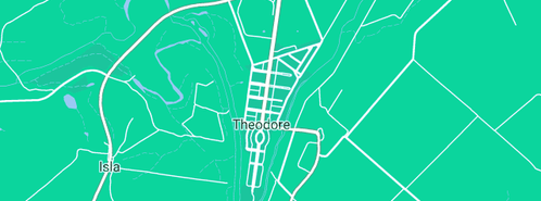 Map showing the location of Glazbrook R W & R C in Theodore, QLD 4719