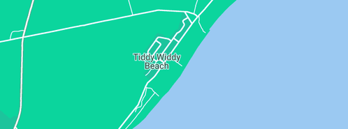 Map showing the location of Tiddy Widdy Beach Progress Association in Tiddy Widdy Beach, SA 5571