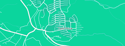 Map showing the location of Tom Price Computer Service Pty Limited in Tom Price, WA 6751