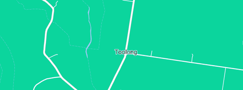 Map showing the location of Toolong Turf in Toolong, VIC 3285
