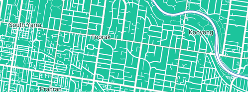 Map showing the location of Carters Place in Toorak, VIC 3142