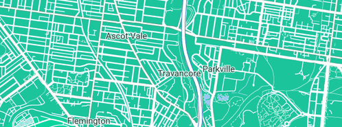 Map showing the location of CREATIVE CATS DESIGN in Travancore, VIC 3032