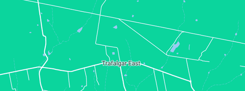 Map showing the location of Lawn Mowing Trafalgar East in Trafalgar East, VIC 3824