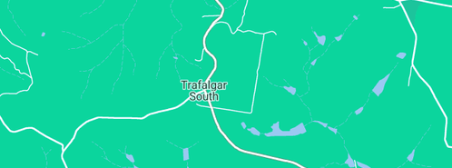 Map showing the location of Douglas Brien in Trafalgar South, VIC 3824