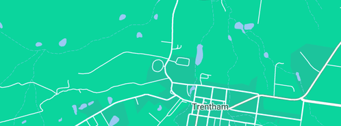 Map showing the location of Frametech in Trentham, VIC 3458