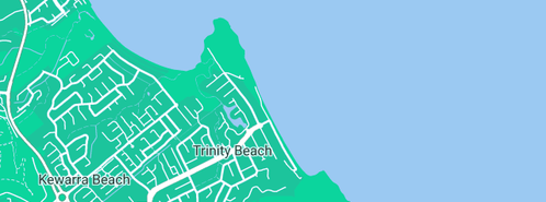 Map showing the location of Rowena Bartholomew in Trinity Beach, QLD 4879