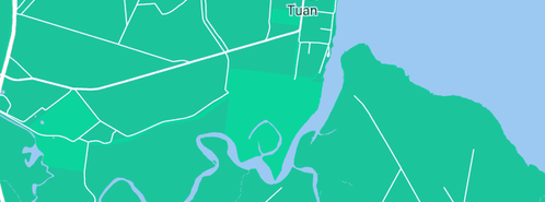 Map showing the location of Sealandings Bed & Breakfast in Tuan, QLD 4650
