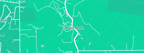Map showing the location of Minridge Pig Abattoirs in Tynong North, VIC 3813