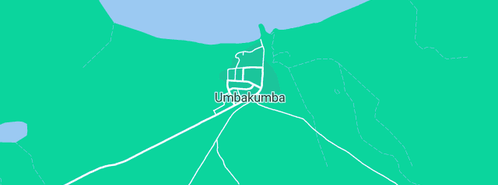 Map showing the location of Umbakumba Community Library in Umbakumba, NT 822