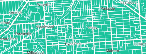 Map showing the location of Business SA in Unley, SA 5061