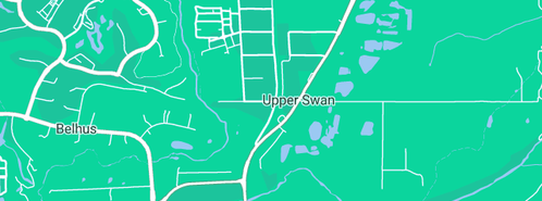 Map showing the location of Apple Street Kennels in Upper Swan, WA 6069