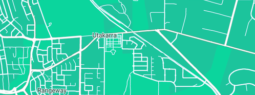 Map showing the location of Geraldton Softball Association in Utakarra, WA 6530