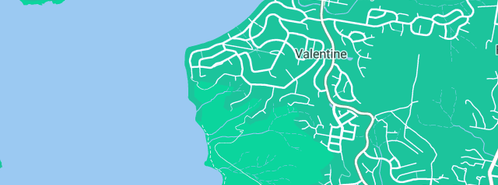 Map showing the location of Cadoform in Valentine, NSW 2280