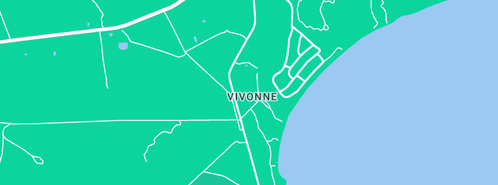 Map showing the location of Beonne the Bay in Vivonne Bay, SA 5223
