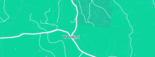 Map showing the location of Paws Agility School in Wambool, NSW 2795