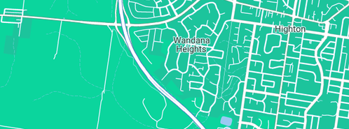 Map showing the location of John Terry Moore in Wandana Heights, VIC 3216