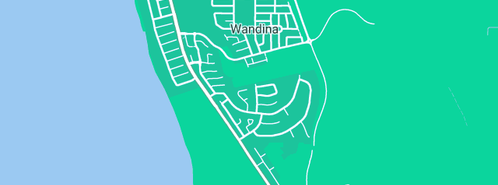 Map showing the location of Friendlies Pharmacy in Wandina, WA 6530
