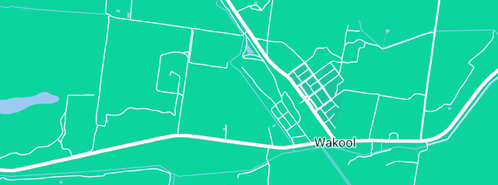 Map showing the location of Wakool Football Club in Wakool, NSW 2710
