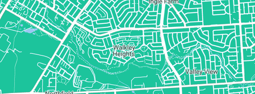 Map showing the location of Calvary The Homestead in Walkley Heights, SA 5098