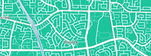 Map showing the location of Warwick Grove Florist in Warwick, WA 6024