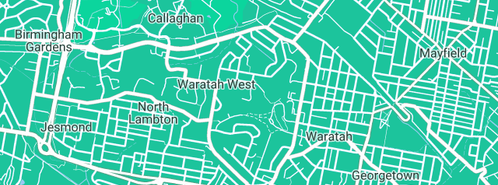 Map showing the location of Cross the Country Productions in Waratah West, NSW 2298