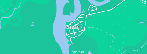 Map showing the location of Coastal Gutter Cleaning in Warneet, VIC 3980