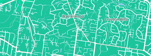 Map showing the location of Datavance Systems in Warranwood, VIC 3134