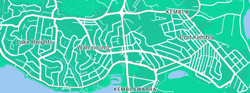 Map showing the location of Finance Control in Warrawong, NSW 2502