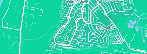 Map showing the location of Dragonfly Multimedia in Wattle Grove, NSW 2173